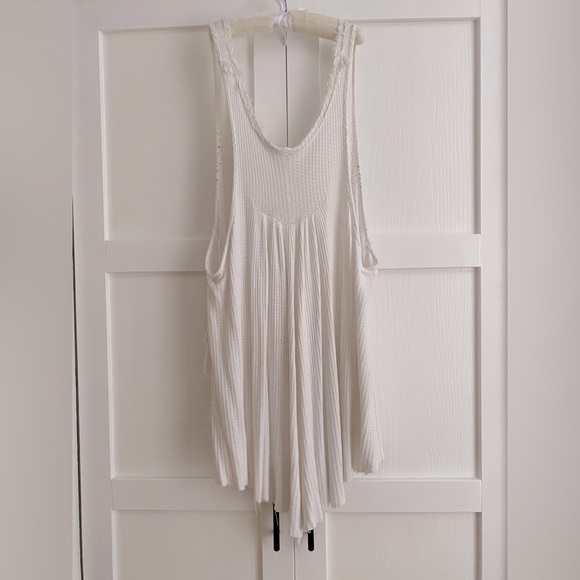 Free People flowy oversized tank top, white, size small - Picture 3 of 4